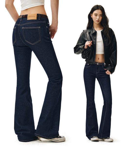 Signature Slim Low Rise Flared Jeans DCWPT006CPINDIGO
