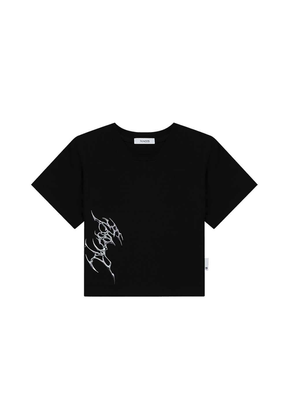 CHROME CROP T-SHIRT - BLACK