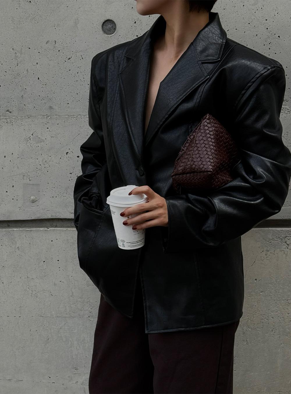 캐딜락레더자켓(블랙ver)(2color)