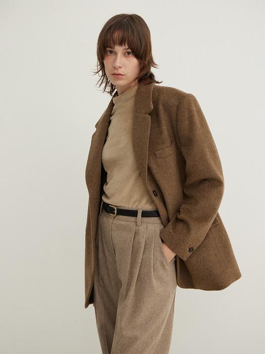 Essential Wool Blazer_BROWN