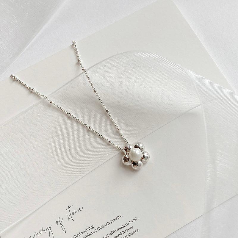 pearl flower 플라워 꽃목걸이 N31