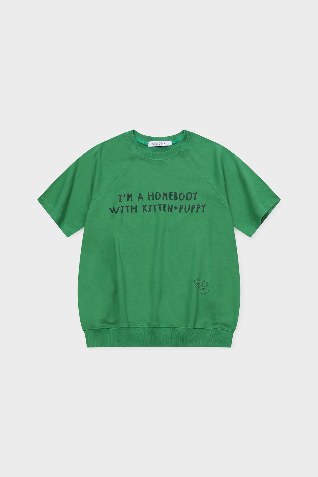 HOMEBODY SHORT-SLEEVE SWEATSHIRT (LEAF GREEN)