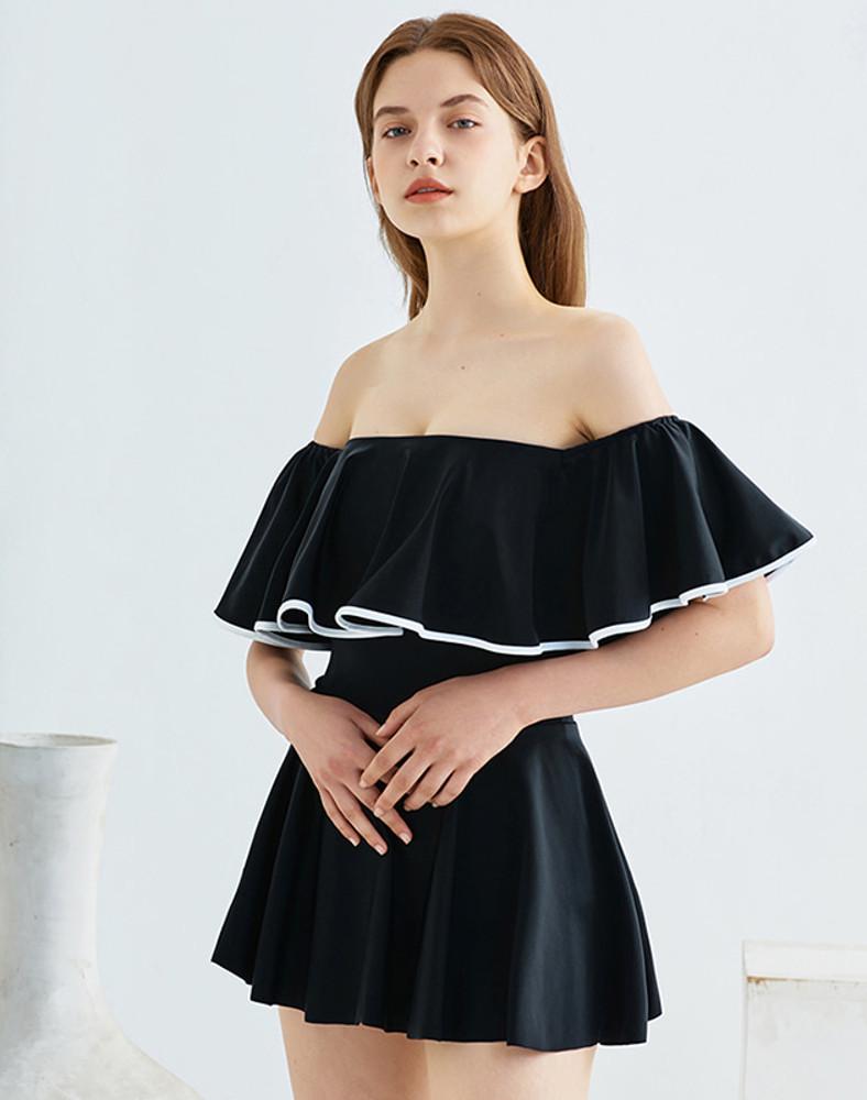 디아나 러플 오프숄더 모노키니