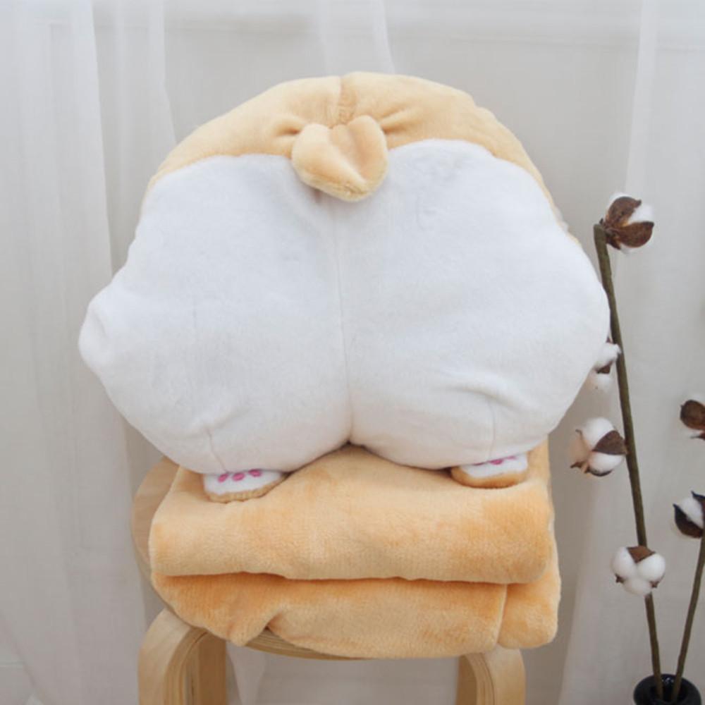 웰시코기 엉덩이 겨울 집순이 담요