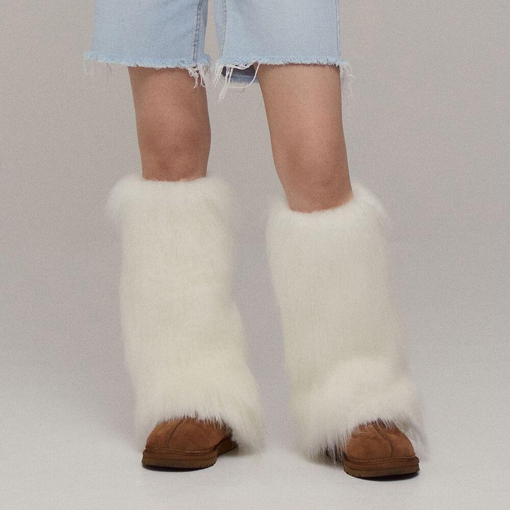 페이크퍼 레그워머 아이보리