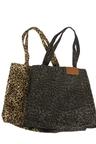 하루[春] - Leopard big square bag (Brown/Gray)