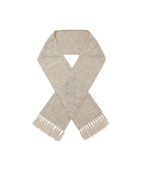 웰빙익스프레스(WELLBEING EXPRESS)  Alpaca Crochet Muffler Oatmeal - 사이즈 & 후기 | 무신사