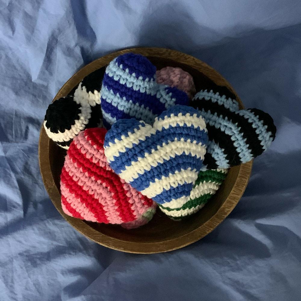 뜨개 하트 그립톡(8 colors)