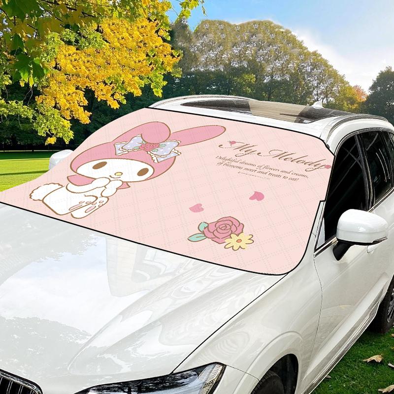 마이멜로디 핑크 차량용 겨울 스노우 앞유리 커버 성에방지 가림막 차량용품