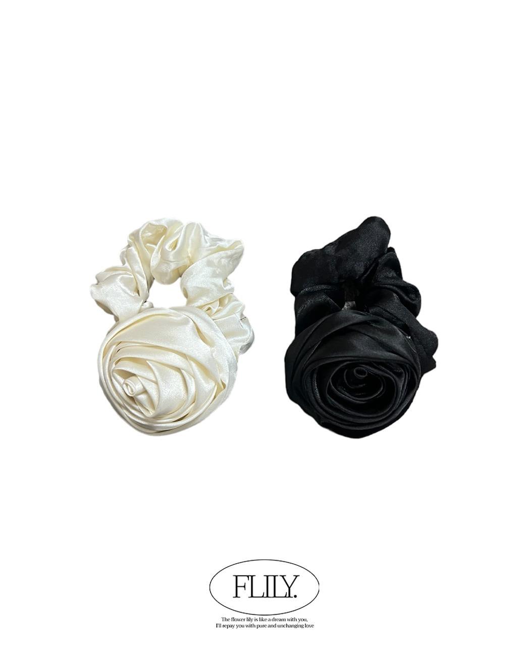 PE. Rose Satin Scrunchie