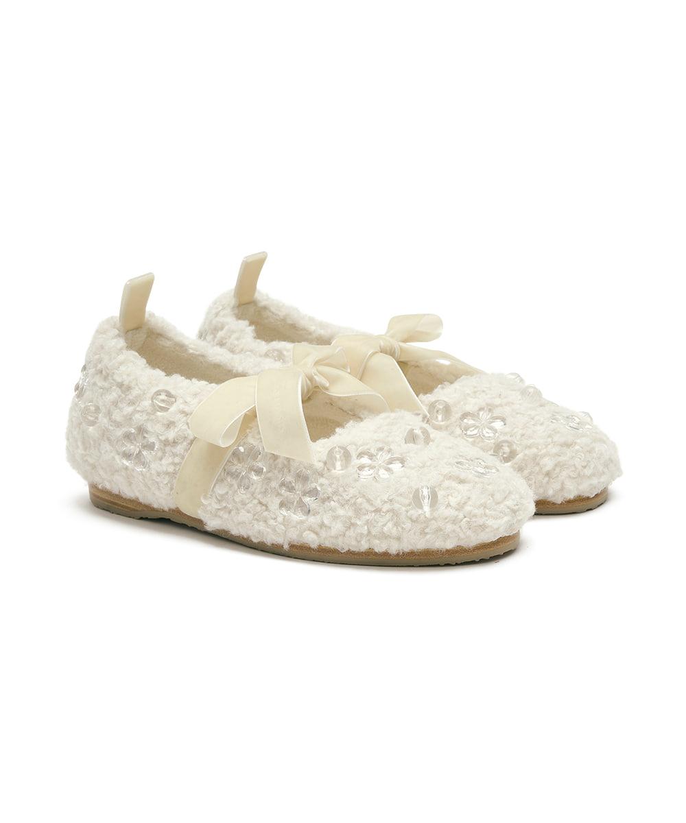 [X SUSAN FANG] FURRY MARYJANES - CREAM