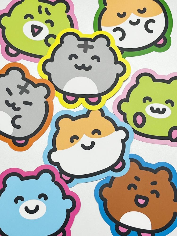 햄스터 리무버블 스티커 (8종)