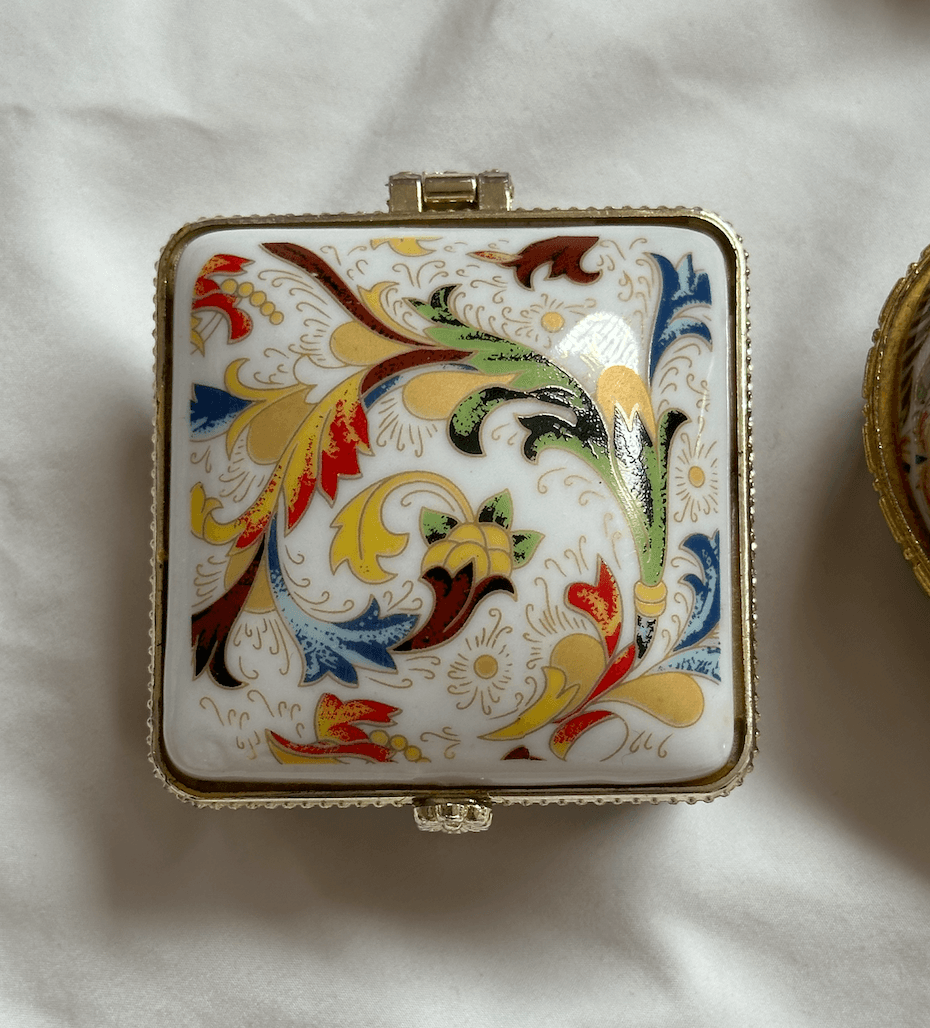 Vintage Golden Framed Jewelry box