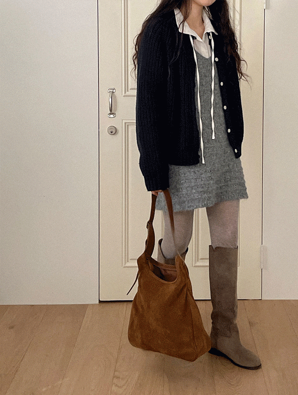 스프링콤마 [하객룩/울10%] 유어 울니트뷔스티에미니원피스