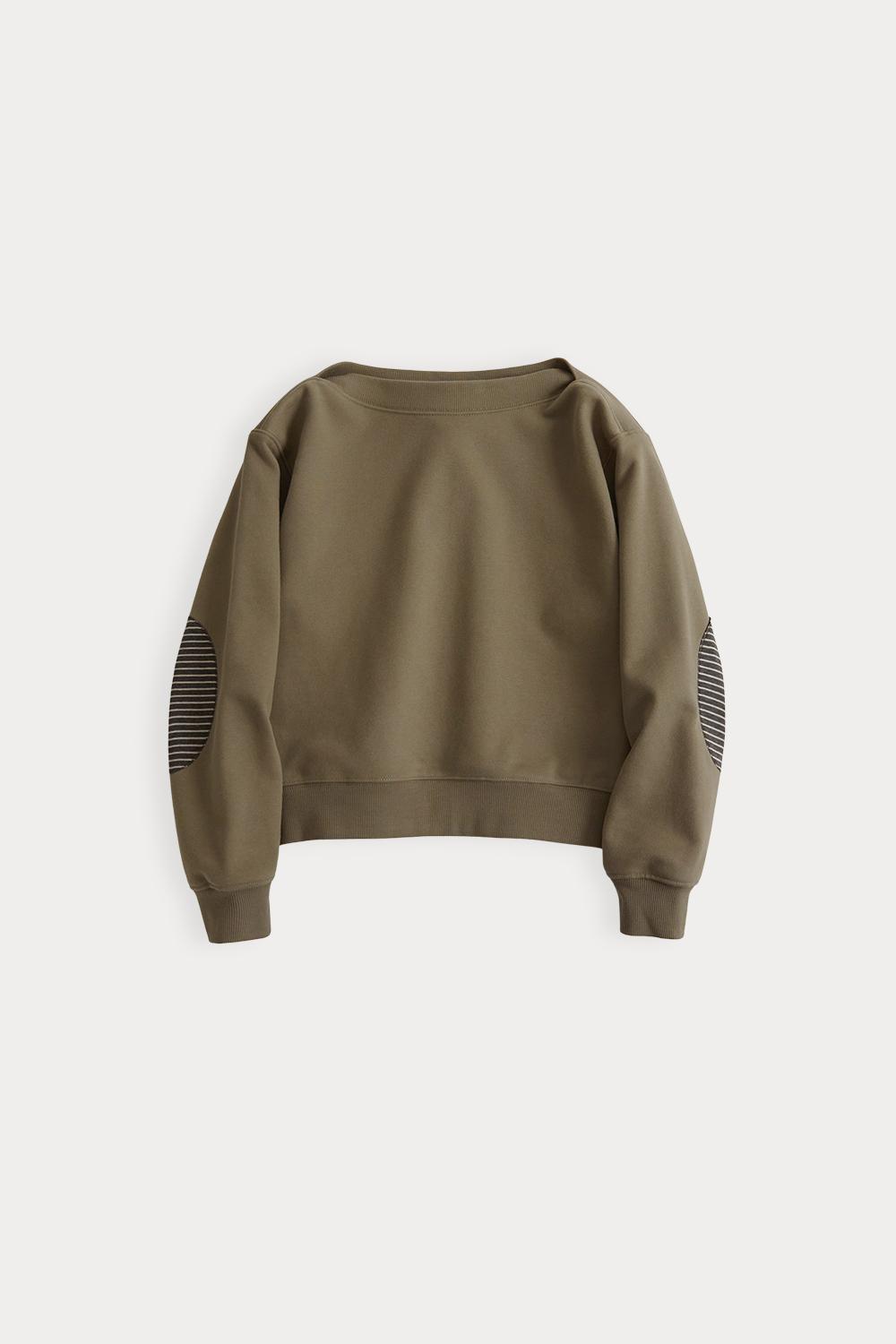 패치 슬래시 스웻셔츠_Olive