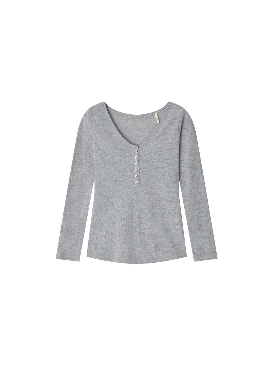 SHELL BUTTON TOP GRAY