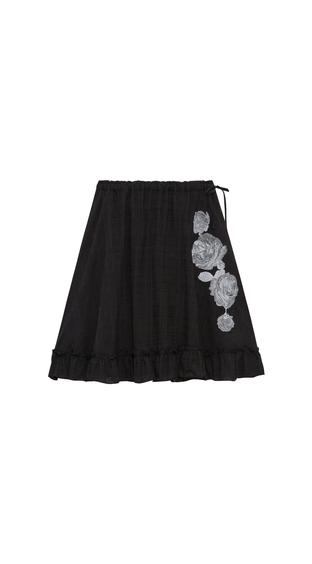 Sentimental Rose Skirts - White / Black