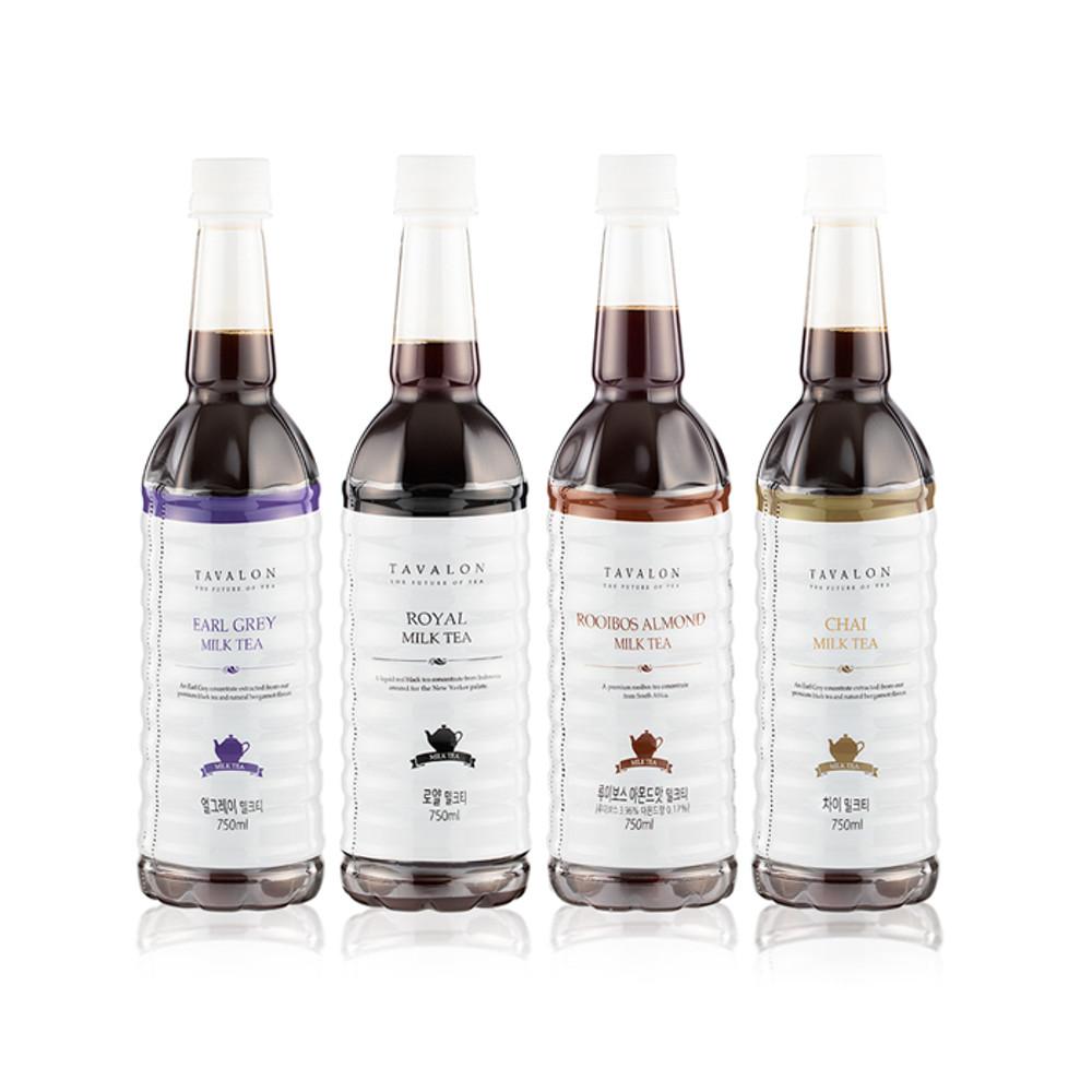 [정기구독가능] 타바론 홍차 밀크티 베이스 4종 750ml - 로얄 / 얼그레이 / 루이보스 / 차이