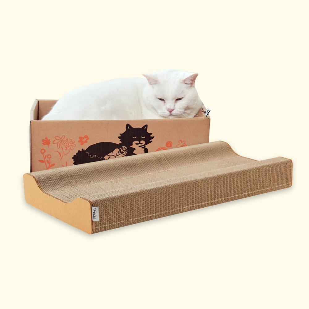 고양이스크래쳐 세트 애착박스+캣트리스