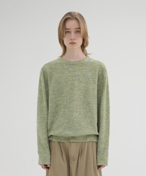 hairy melange knit (forest green)