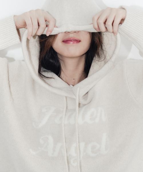 엔젤 울 후드 니트_오트밀