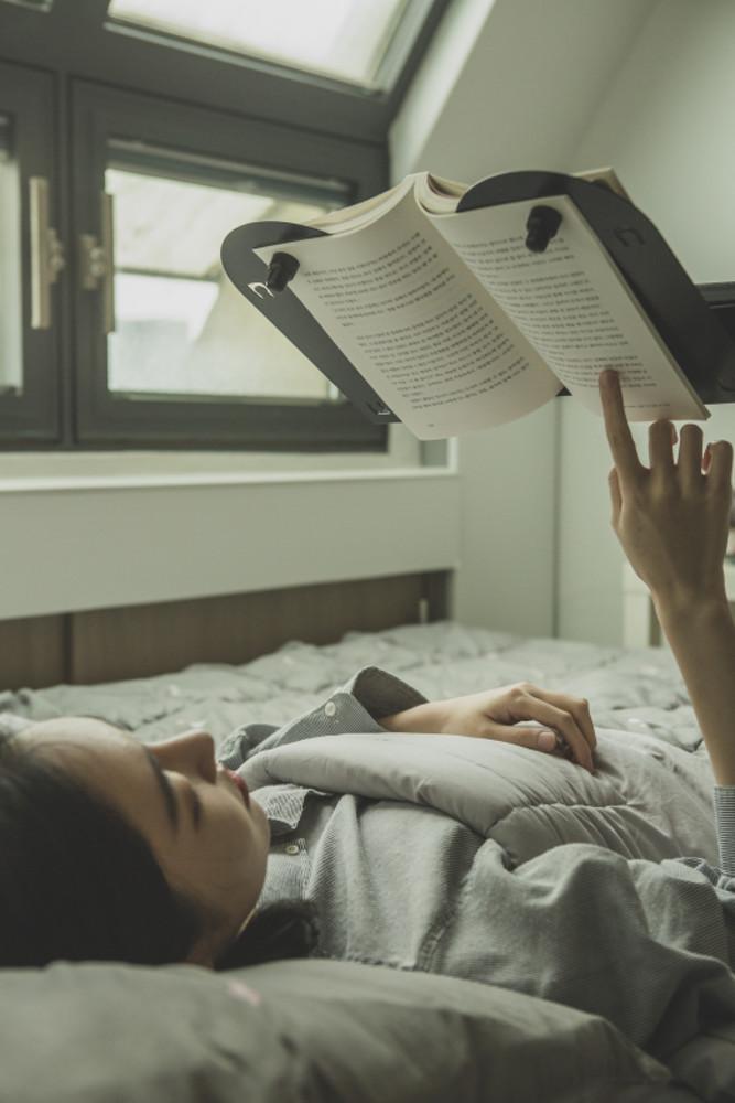 라이프 독서대 침대 누워서 보는 독서대 책보기 눕서대 책받침대 북스탠드 높이 각도 조절