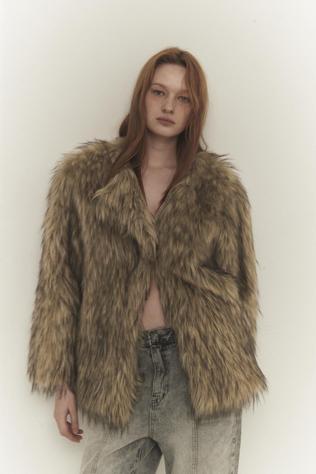 EMMA FAUX FUR COAT_BEIGE