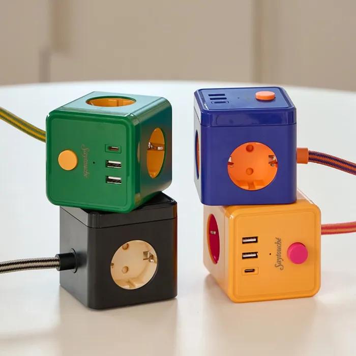 Cube Multi Plug 4colors 큐브 멀티 플러그 4종 디자인 멀티탭