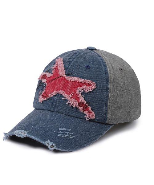 메인부스(MAINBOOTH)  Starfish Damage Ball Cap(BLUE) - 사이즈 & 후기 | 무신사