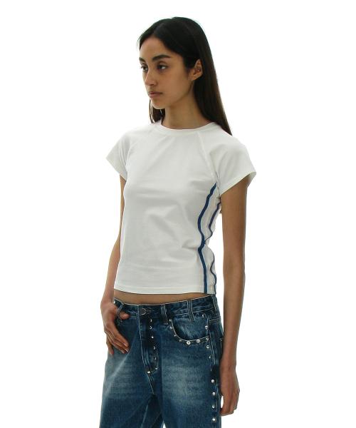 넘버링 프린티드 티_화이트