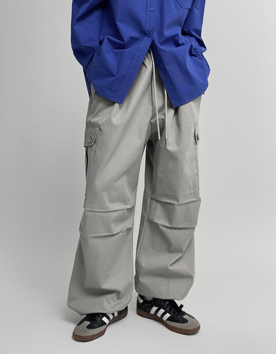 (UNISEX) 라문 밴딩 카고팬츠