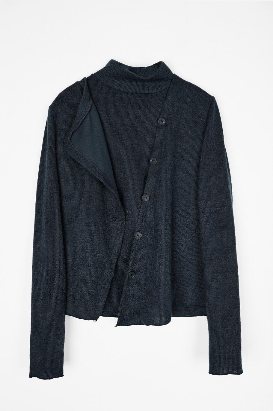 OBLIQUE CARDIGAN SET TOP