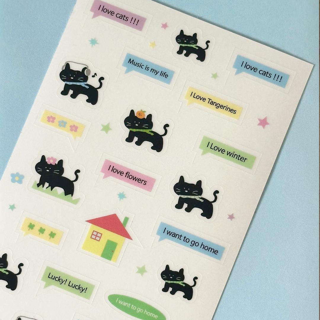 I love cats sticker