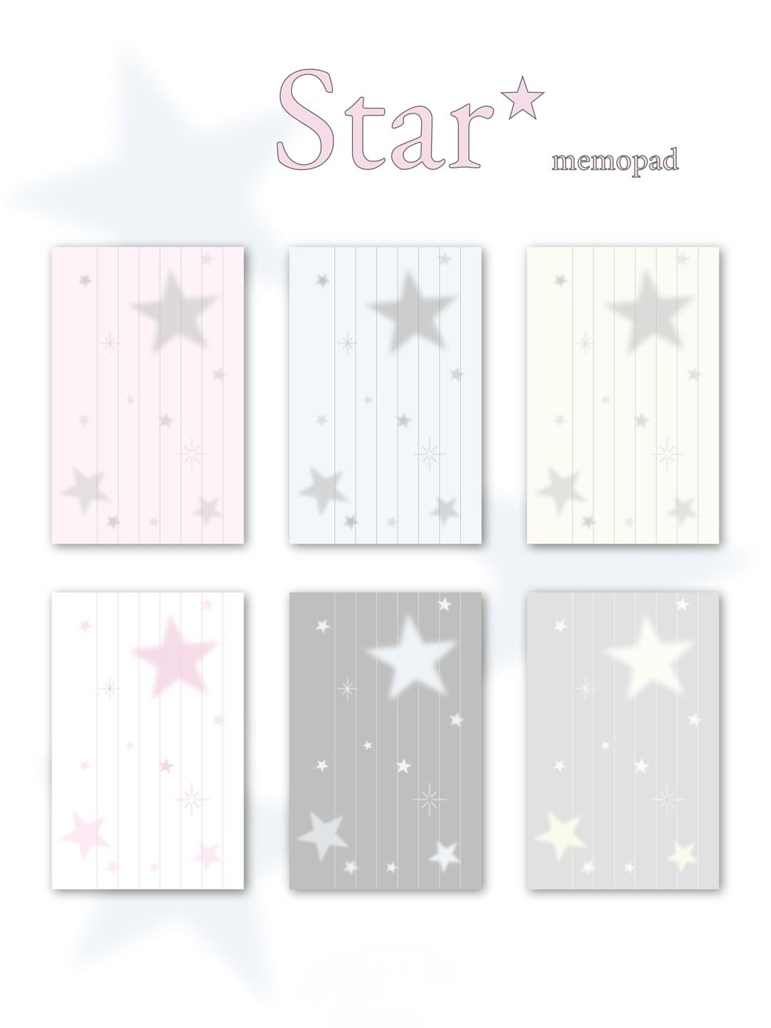 수심 Ballet Star Pack 스타 속지 스티커 팩 별 메모 바인더 내지 A7