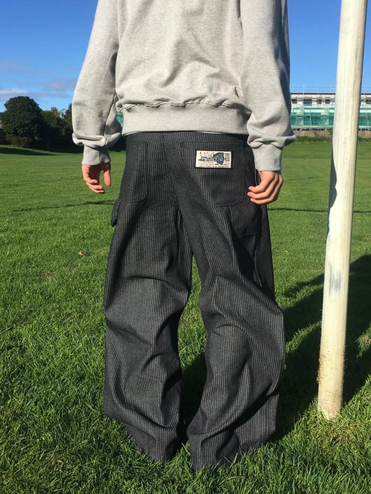 pill stripe patch denim pants - 필 스트라이프 패치 데님 팬츠
