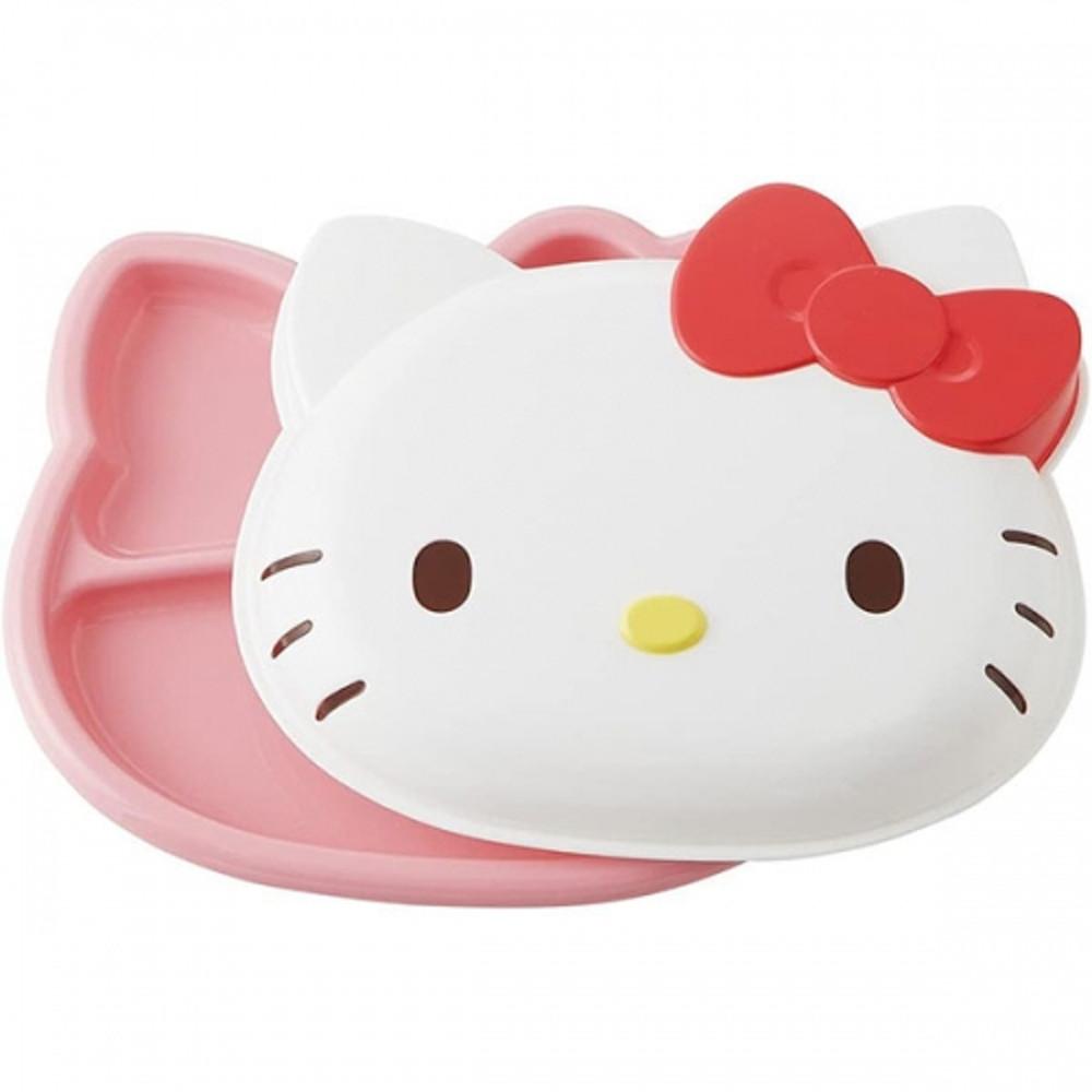 헬로키티 얼굴 식판 뚜껑 포함 유아동 식기