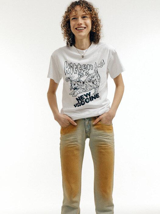 New vaccine tee - white