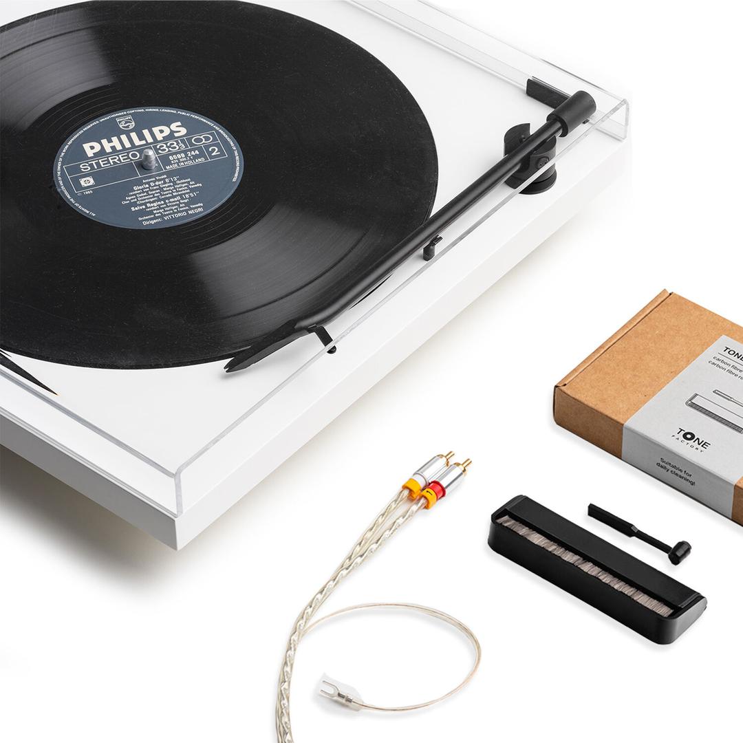 유러피안 미니멀리즘 블루투스 턴테이블 TONE Turn-table +All-In-One White