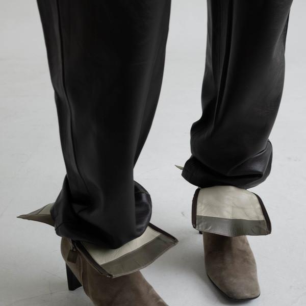 Costume National Suede Zipper Trim Ankle Boots