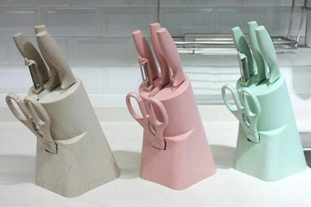 주방이 예뻐지는 세라믹 코팅칼 6종세트 (3color)