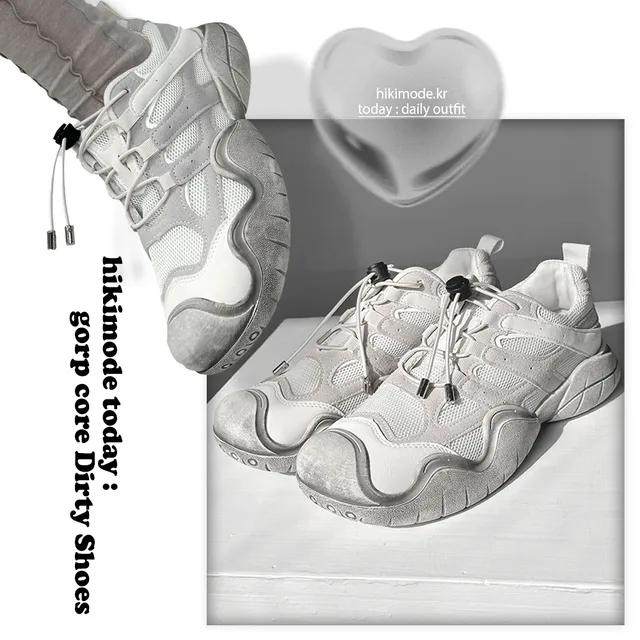 더티 물결 아웃솔 스토퍼 조절 고프코어 슈즈 운동화