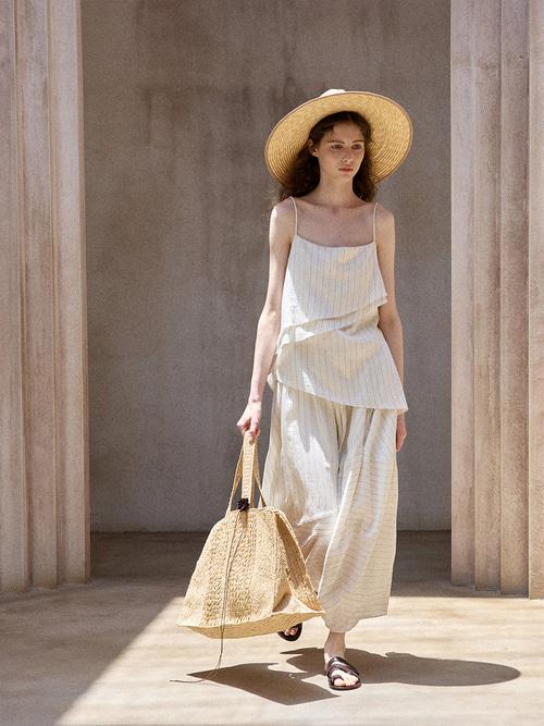 Diving 스트라이프  밴딩 스커트