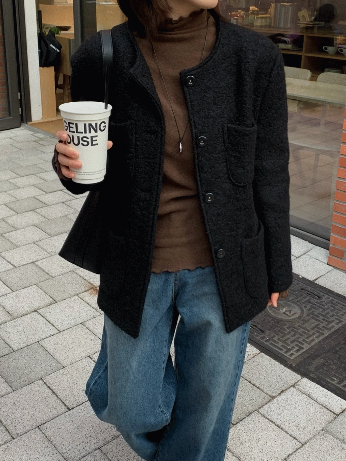 소피 울 트위드 자켓