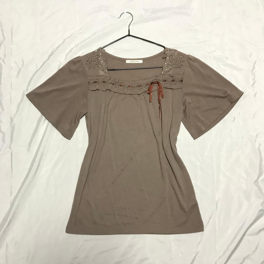 Ribbon lace detailed halfsleeve | 후루츠패밀리