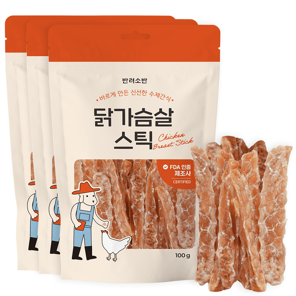 반려소반 강아지 건강한 수제간식 육포, 닭가슴살, 100g, 3개 - 건조간식/육포 | 쿠팡