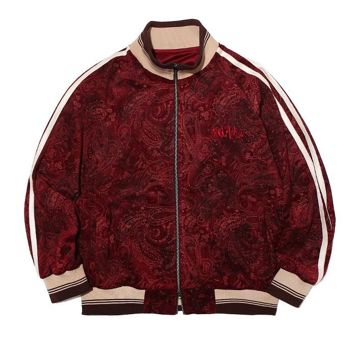 Flower Paisley Vintage Track Jacket Wine