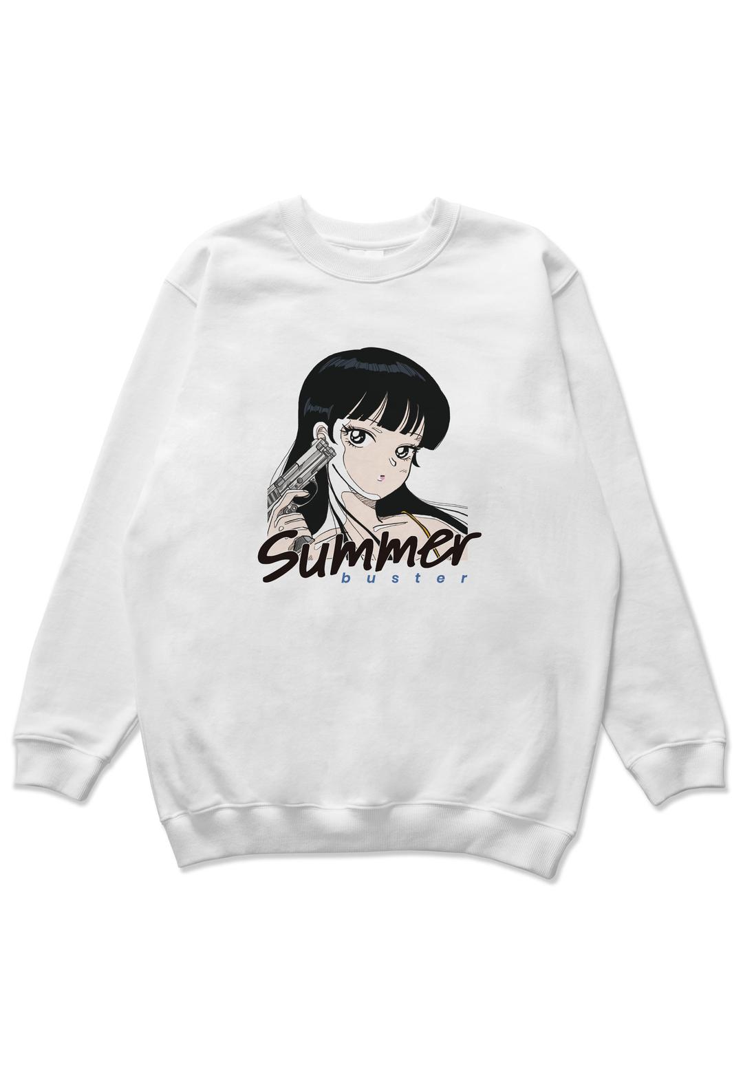 Summer buster sweatshirt WH/BK