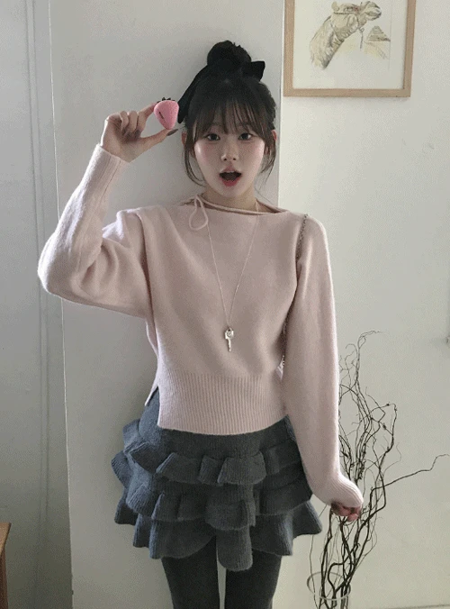 [윈터템/기획가☃️]베니 리본 니트 (3color)