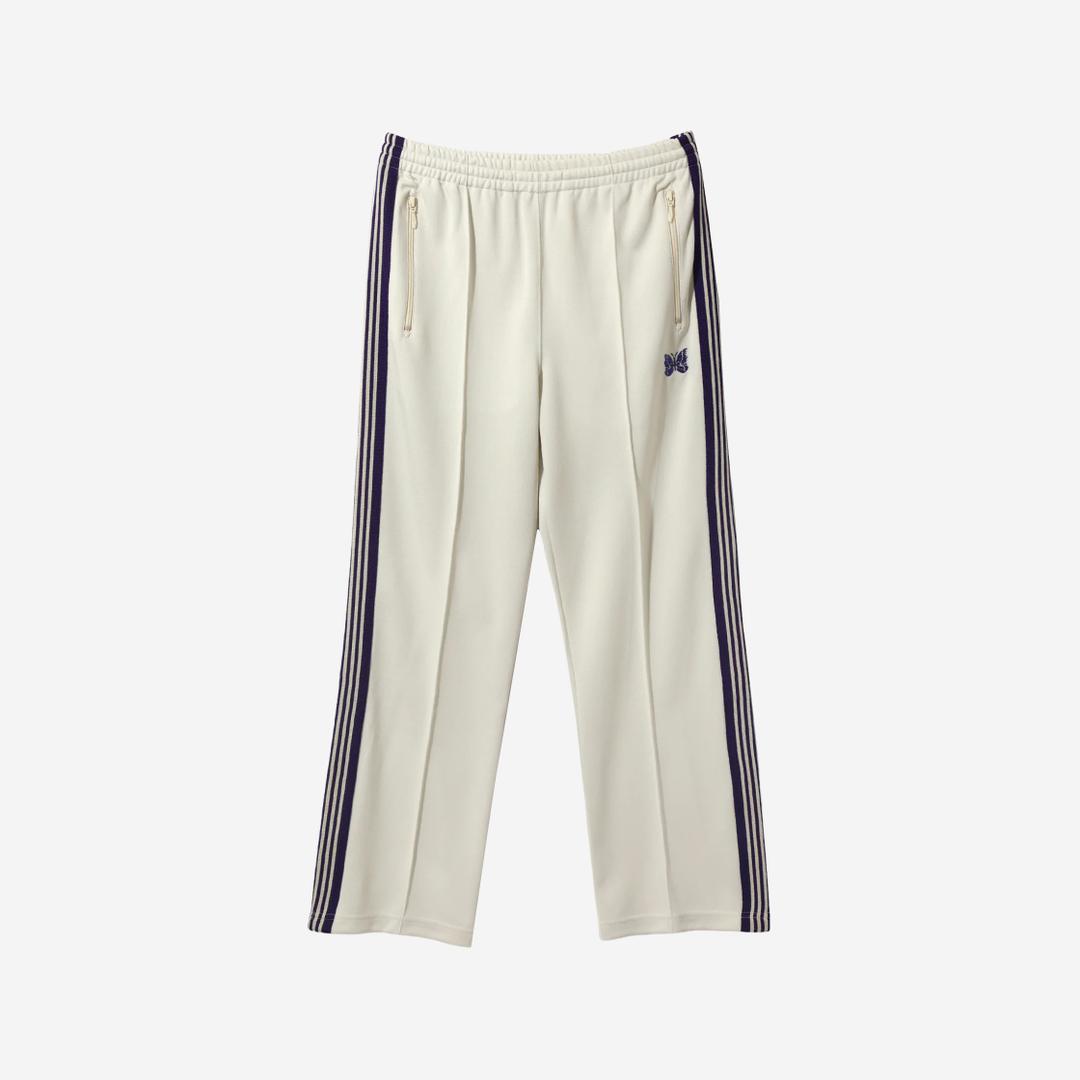 Needles Straight Track Pants Poly Smooth Ice White