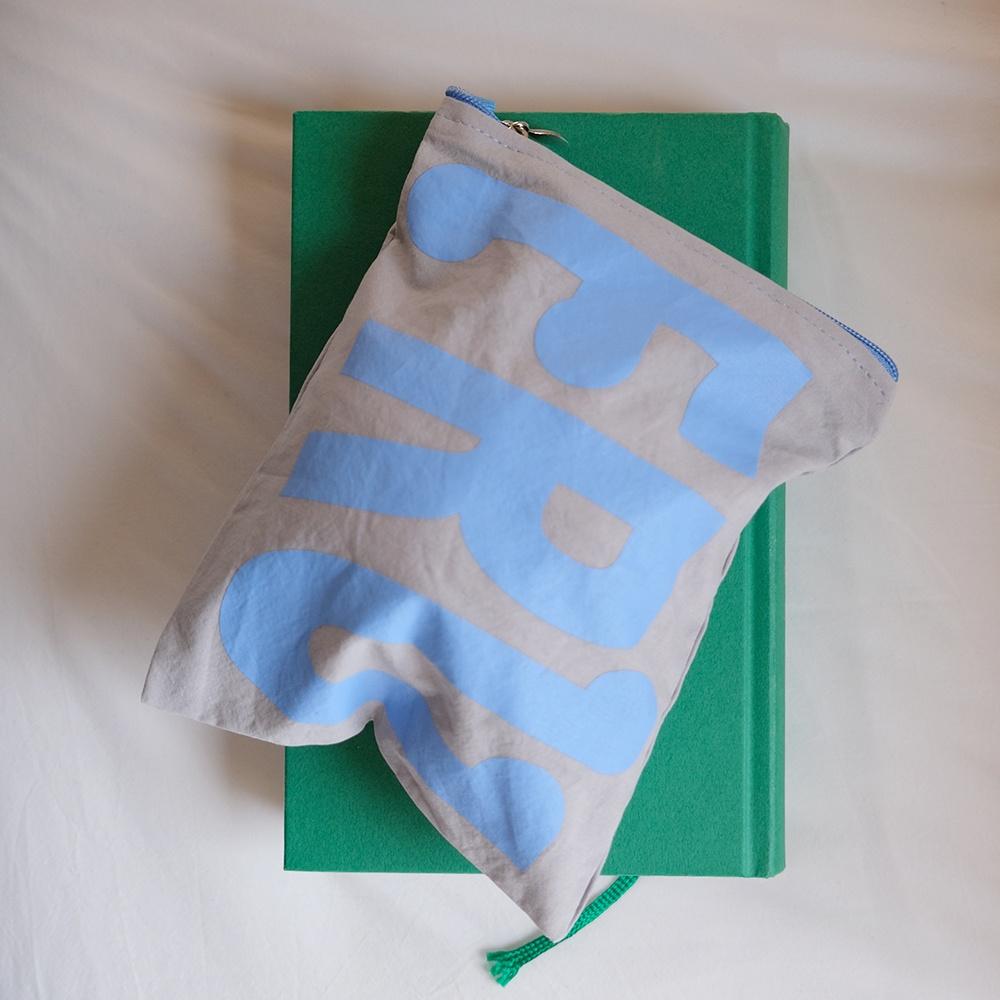 [MINMIN] FRUiTS COLOR POUCH - PEACEFUL GRAY BLUE